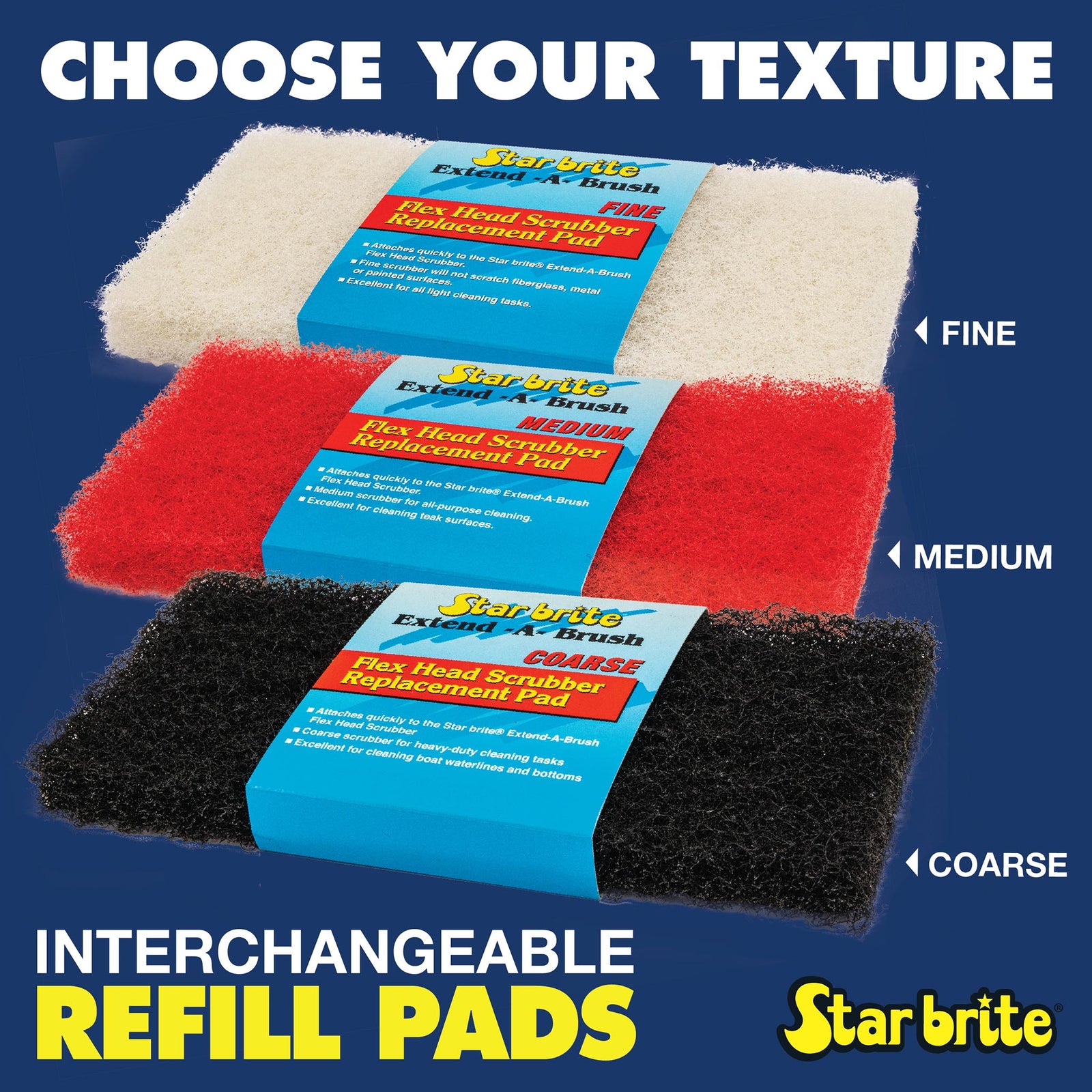 Large Scrub White Pad - Fine Texture