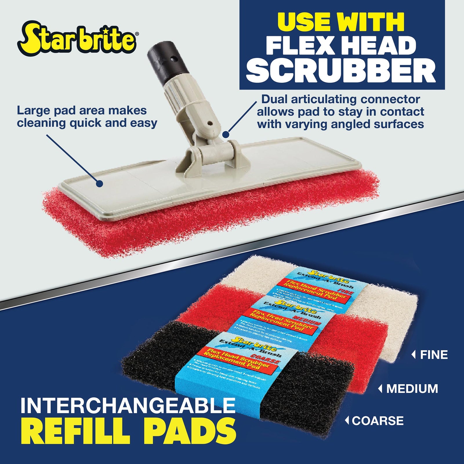 Large Scrub White Pad - Fine Texture