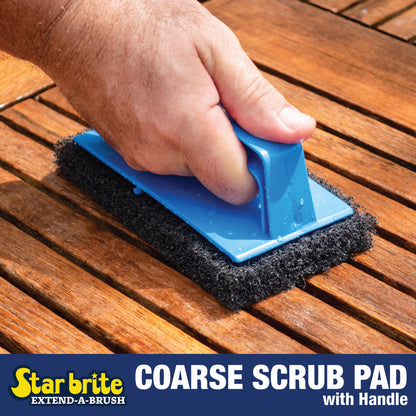 Coarse Black Scrub Pad with Interchangeable Handle - Star brite Distributing, LLC