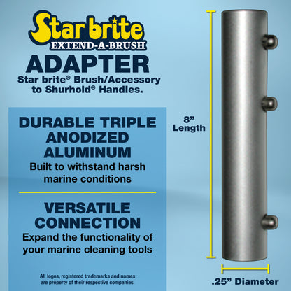 Brush Adaptor for Shurhold Handles - Marine-Grade Connector
