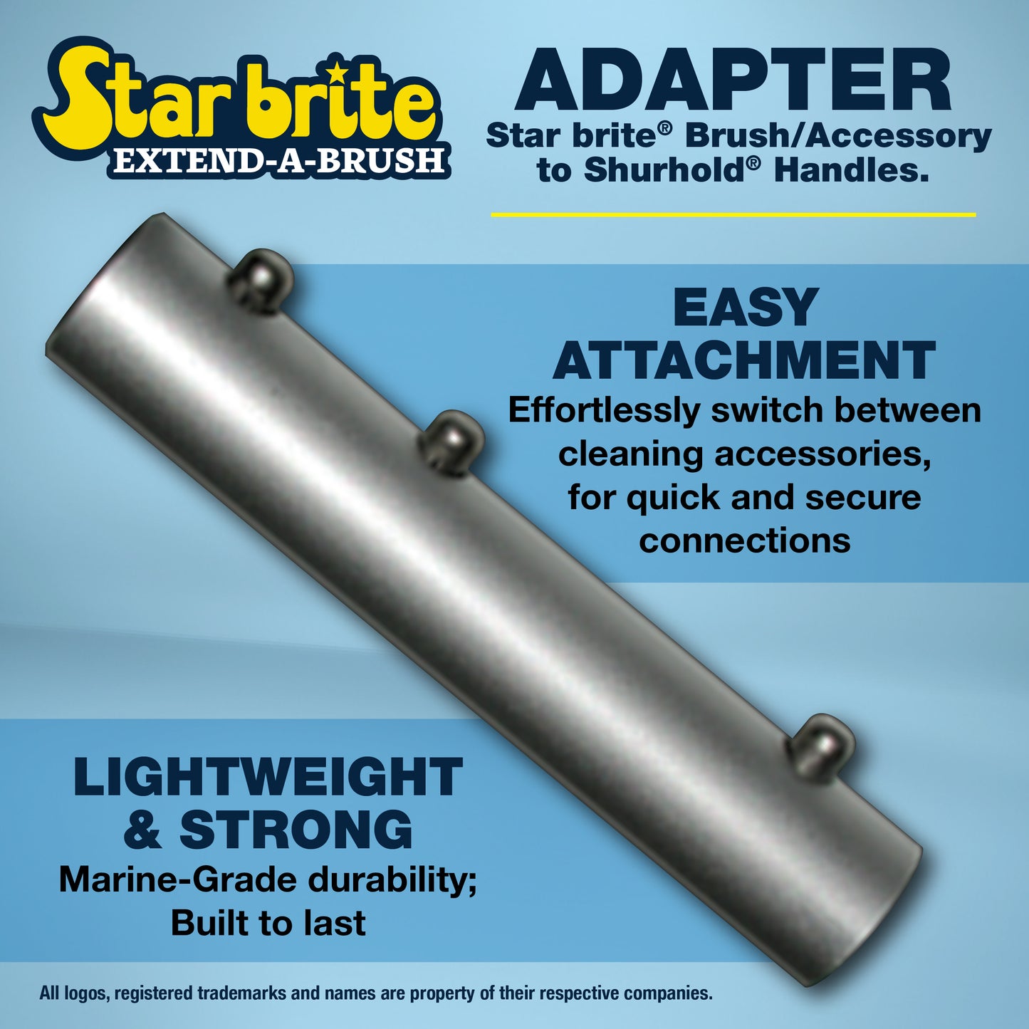 Brush Adaptor for Shurhold Handles - Marine-Grade Connector