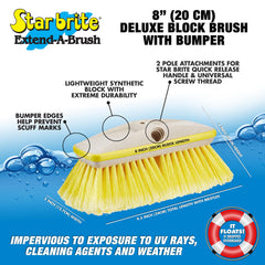Deluxe Soft Wash 8" Brush Head with Bumper