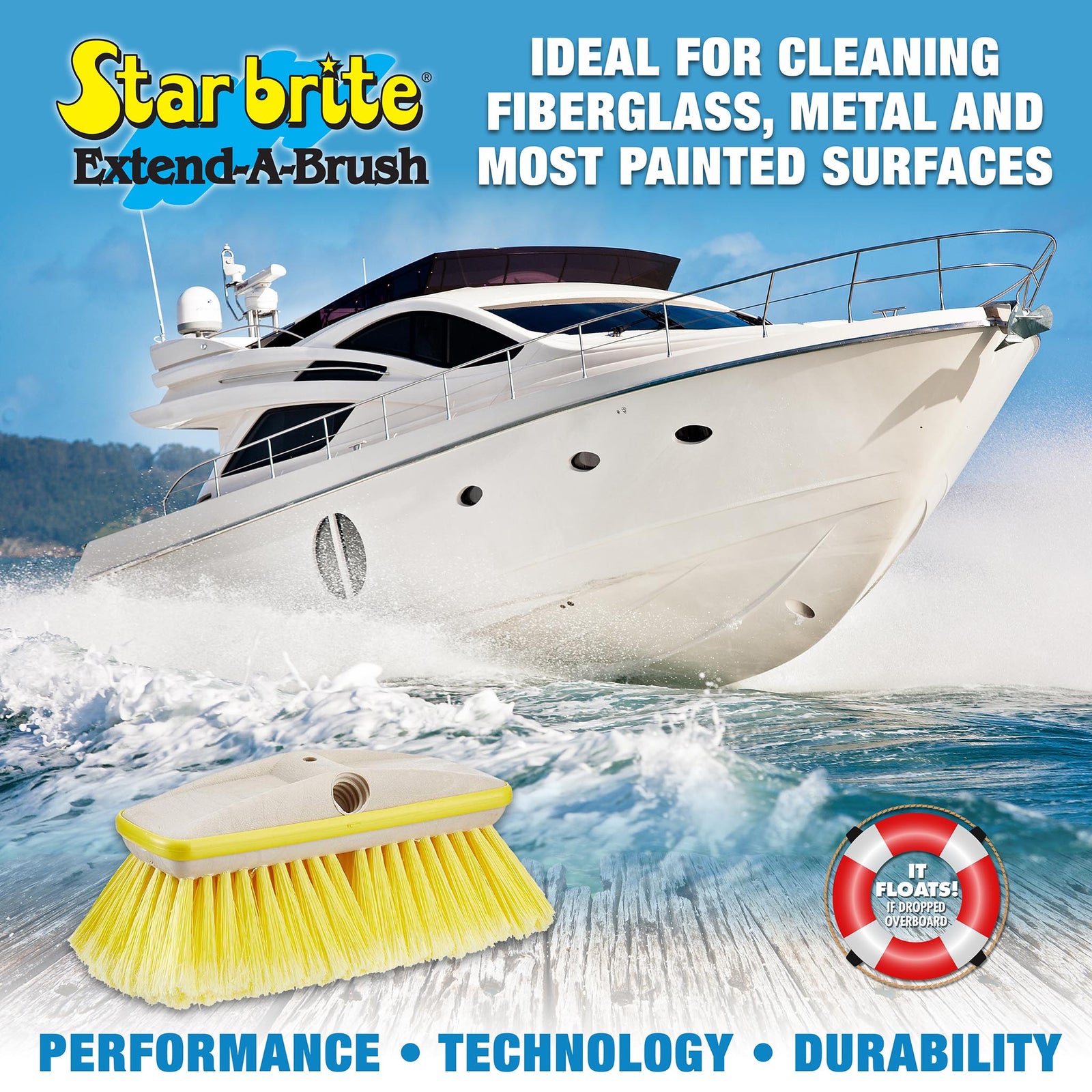 Deluxe Soft Wash 8" Brush Head with Bumper