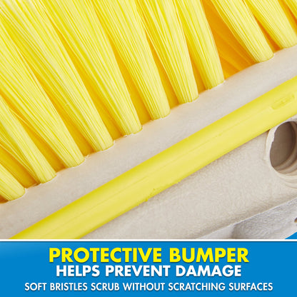 Deluxe Soft Wash 8" Brush Head with Bumper - Dual Connections