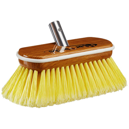 Premium 8" Soft Bristle Wash Brush, Synthetic Wood Block Head