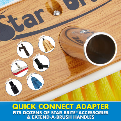 Premium 8" Soft Bristle Wash Brush, Synthetic Wood Block Head