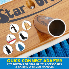 Premium Boat Cleaning Brush - 3'-6' with Synthetic Wood Block - Star brite Distributing, LLC