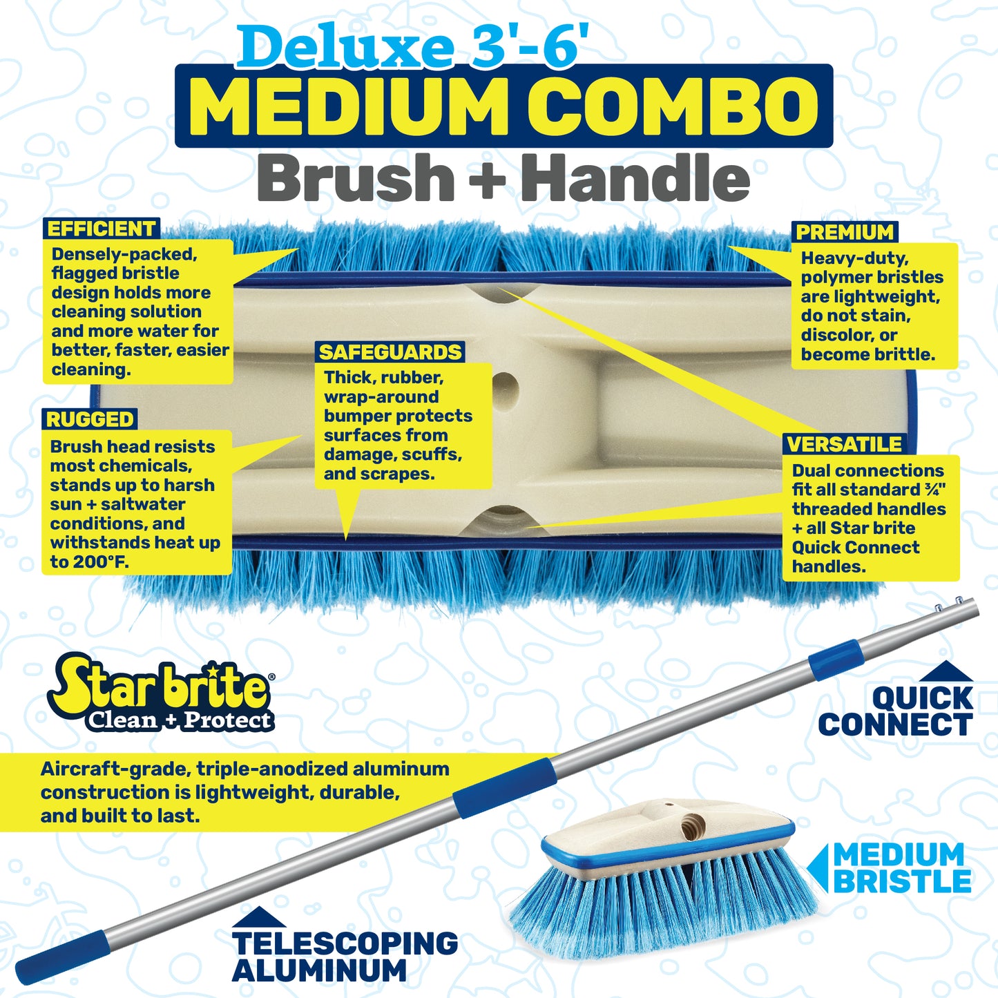 Deluxe Telescoping Brush Kit - Multi-Surface Cleaning