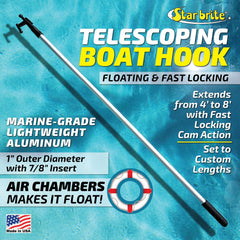 Telescoping Floating Boat Hook that Extends 4.5 to 8 Ft. - Star brite Distributing, LLC