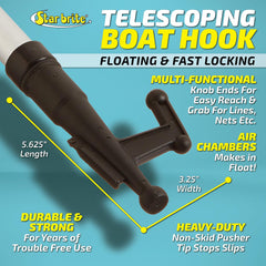 Telescoping Floating Boat Hook that Extends 4.5 to 8 Ft.