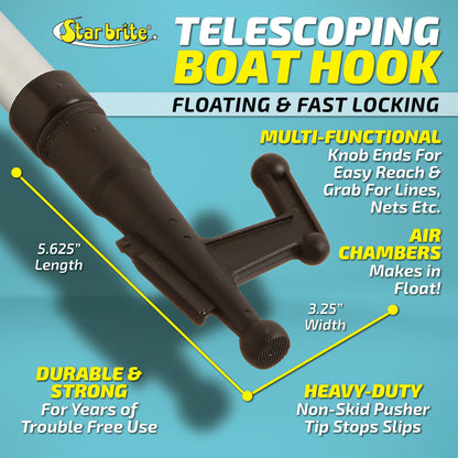 Telescoping Boat Hook – Floating, Extends 4.5 to 8 ft.