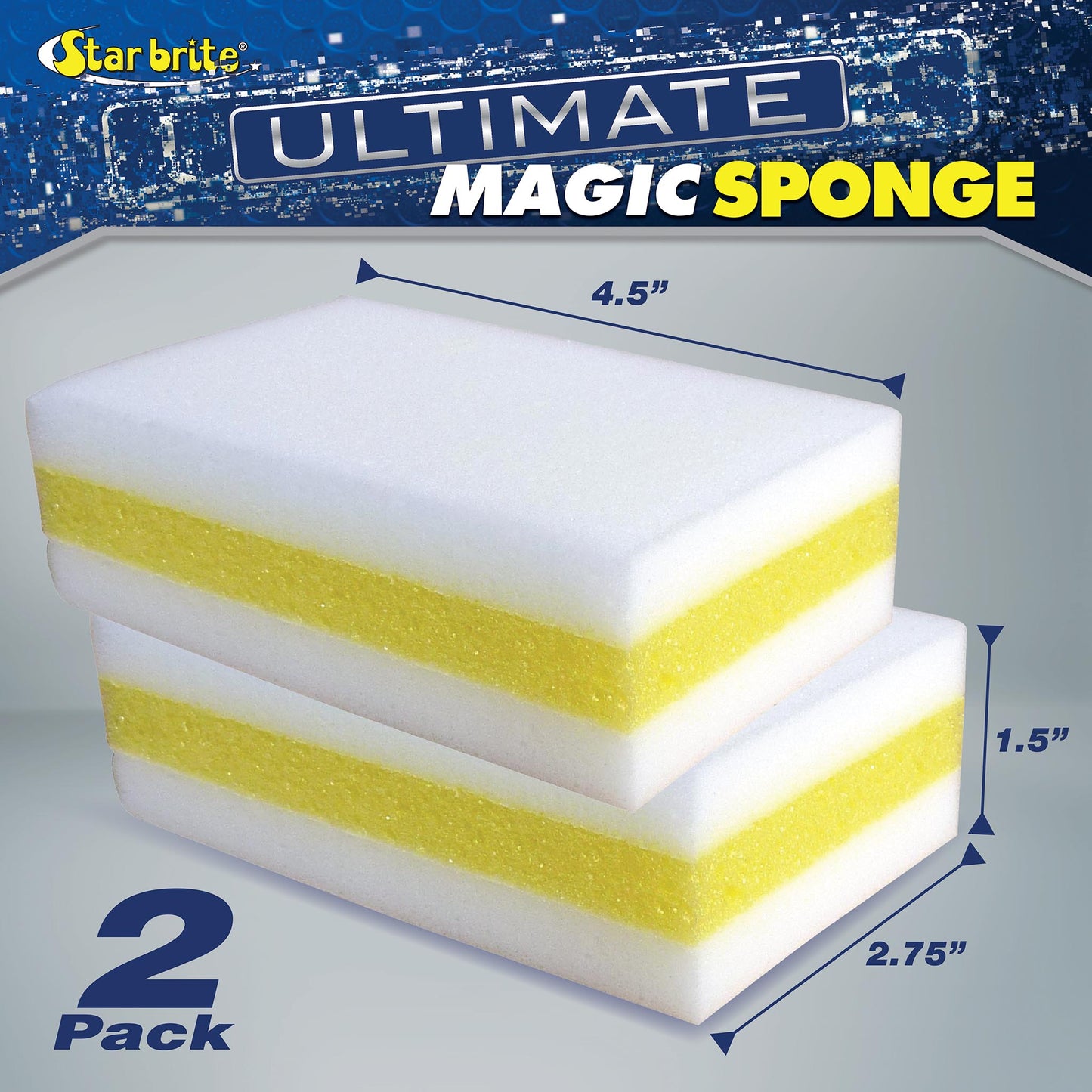 Ultimate Magic Sponge - Multipurpose Scuff & Stain Eraser - Star brite Distributing, LLC
