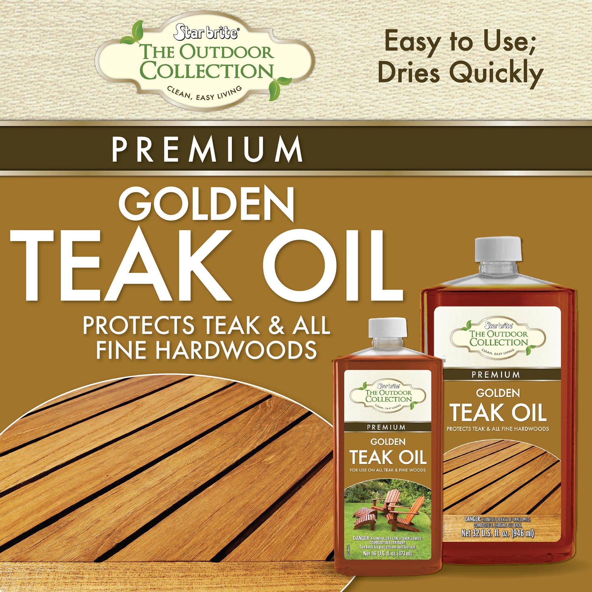 The Outdoor Collection Premium Teak Oil - Star brite Distributing, LLC