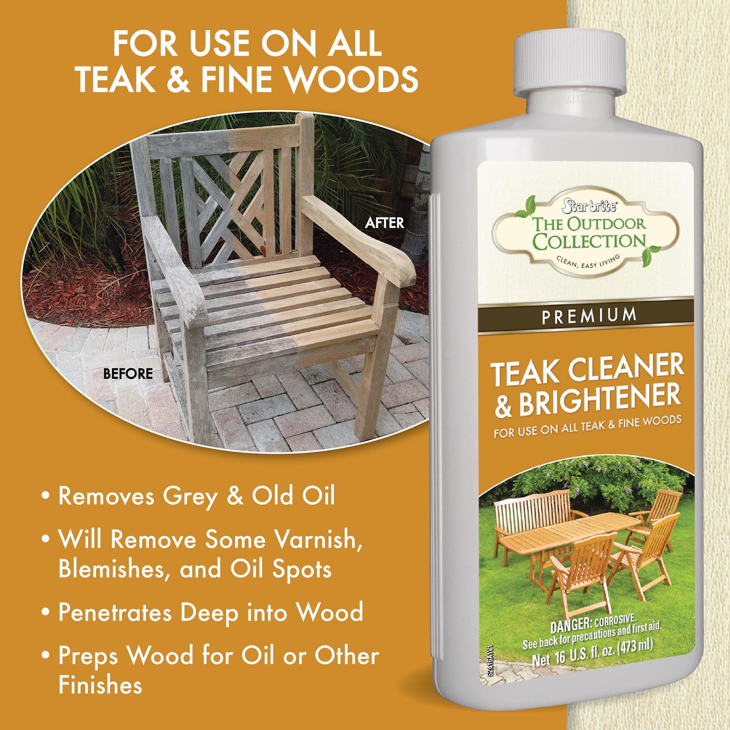 The Outdoor Collection Teak Cleaner & Brightener - Star brite Distributing, LLC