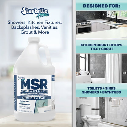 Star brite Home MSR Multi-Stain Remover with Bleach for Kitchen & Bath