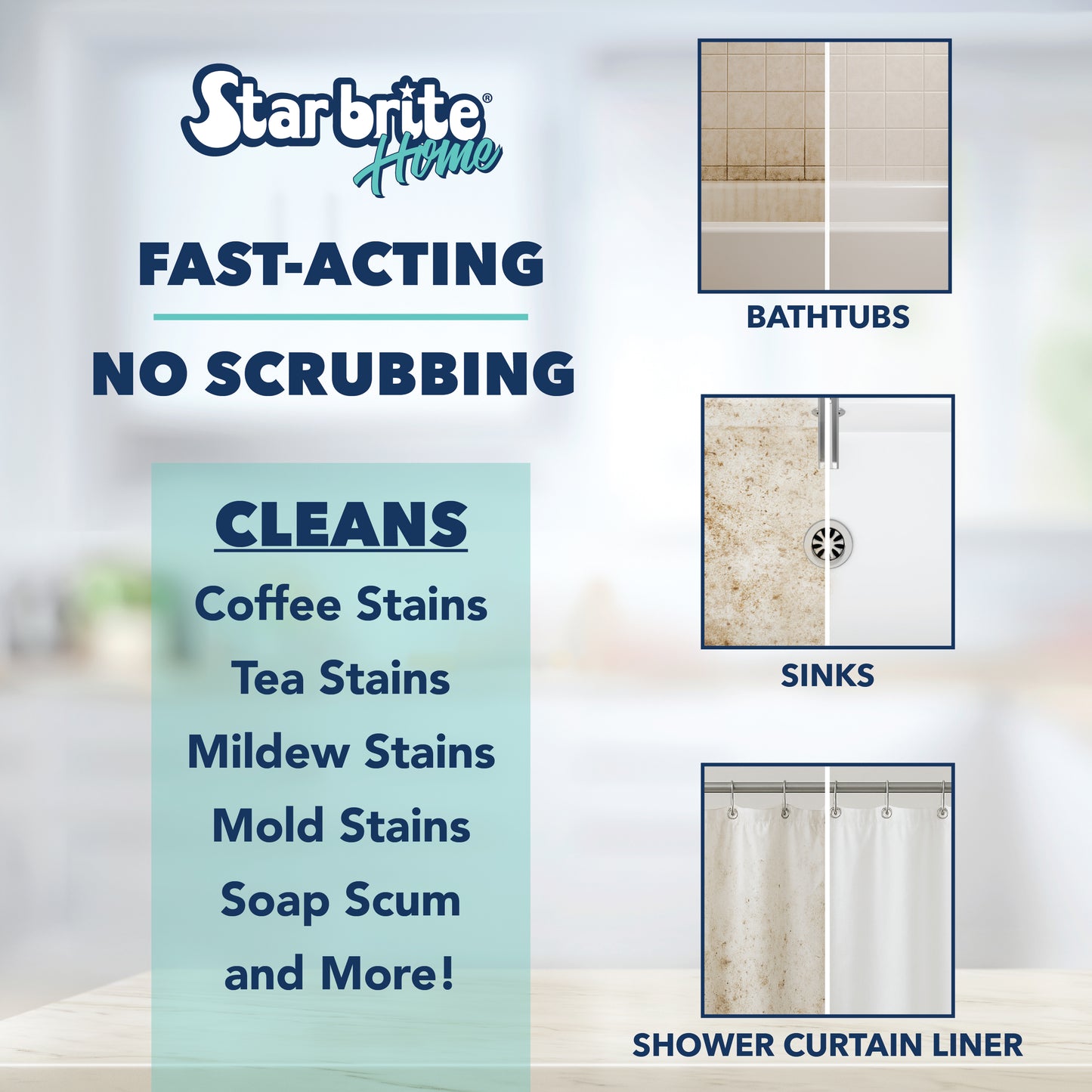 Star brite Home MSR Multi-Stain Remover with Bleach for Kitchen & Bath