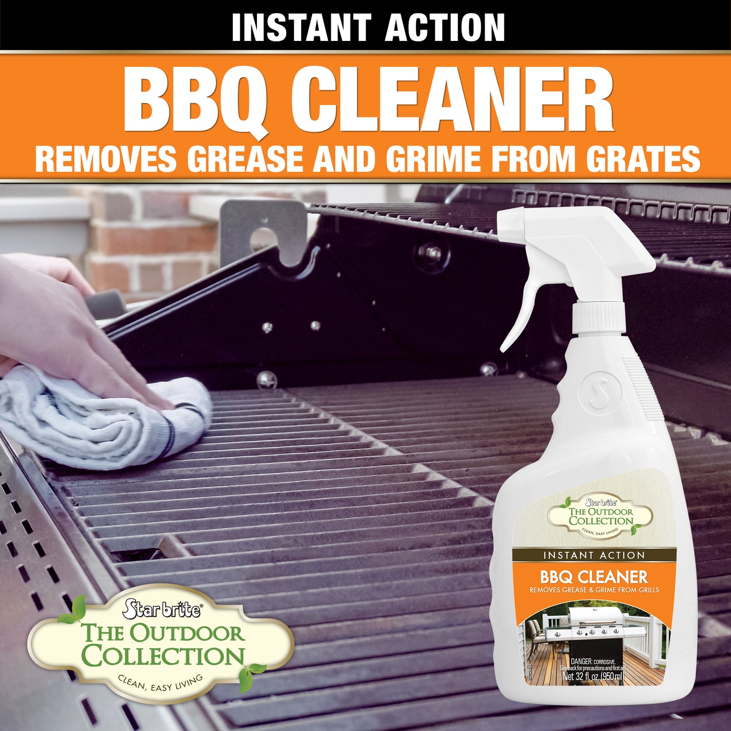 BBQ & Grill Cleaner, Stainless, Cast Iron, Porcelain