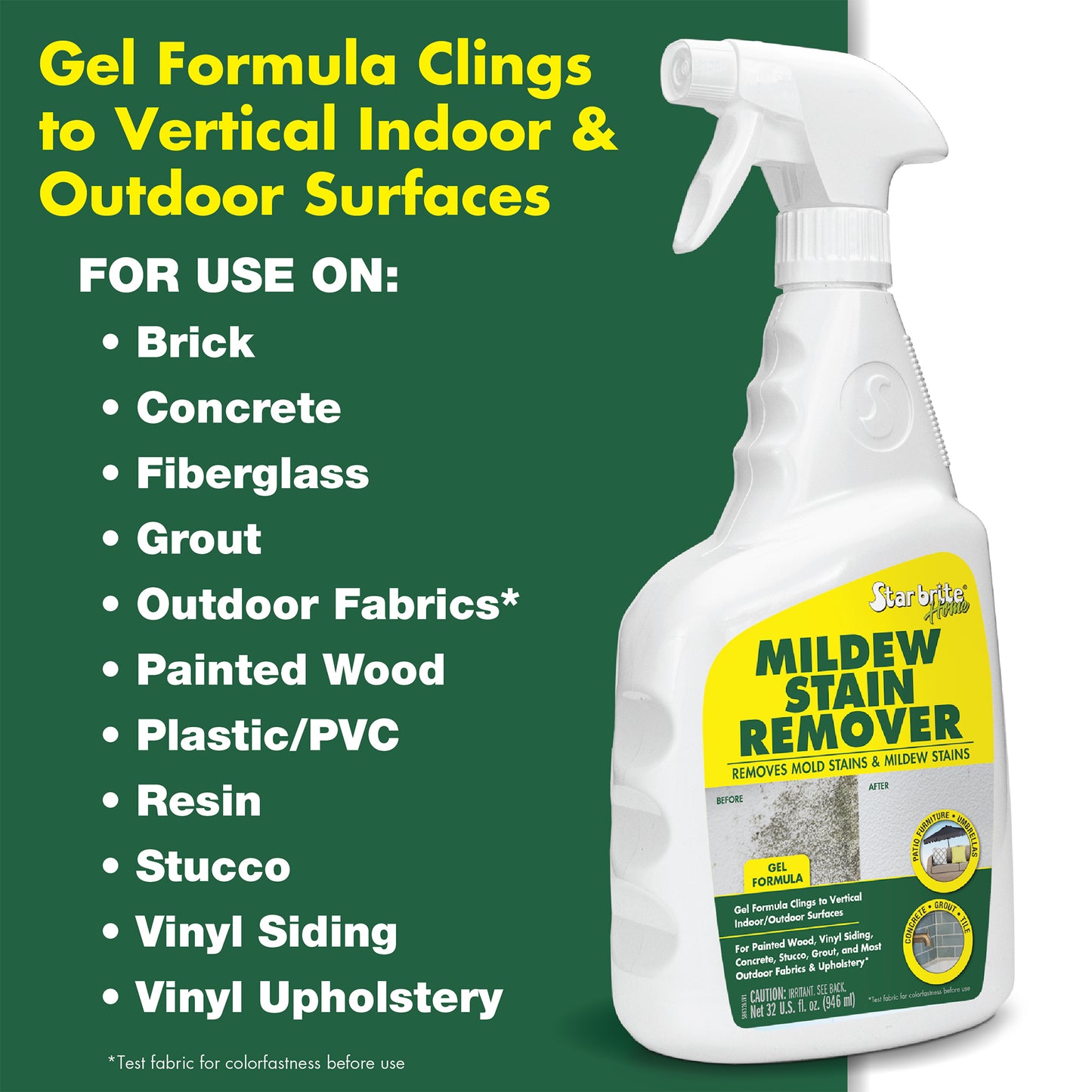 Mildew Stain Remover - Gel Formula