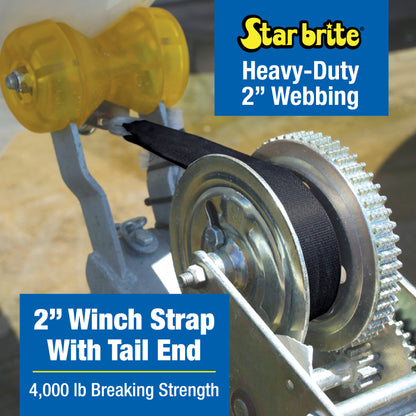 20' Heavy-Duty Winch Strap with Tail, 4000 lb Capacity