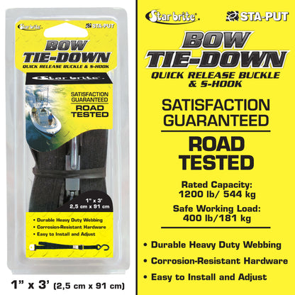 36" Heavy-Duty Tie Down Strap with Quick Release Buckle