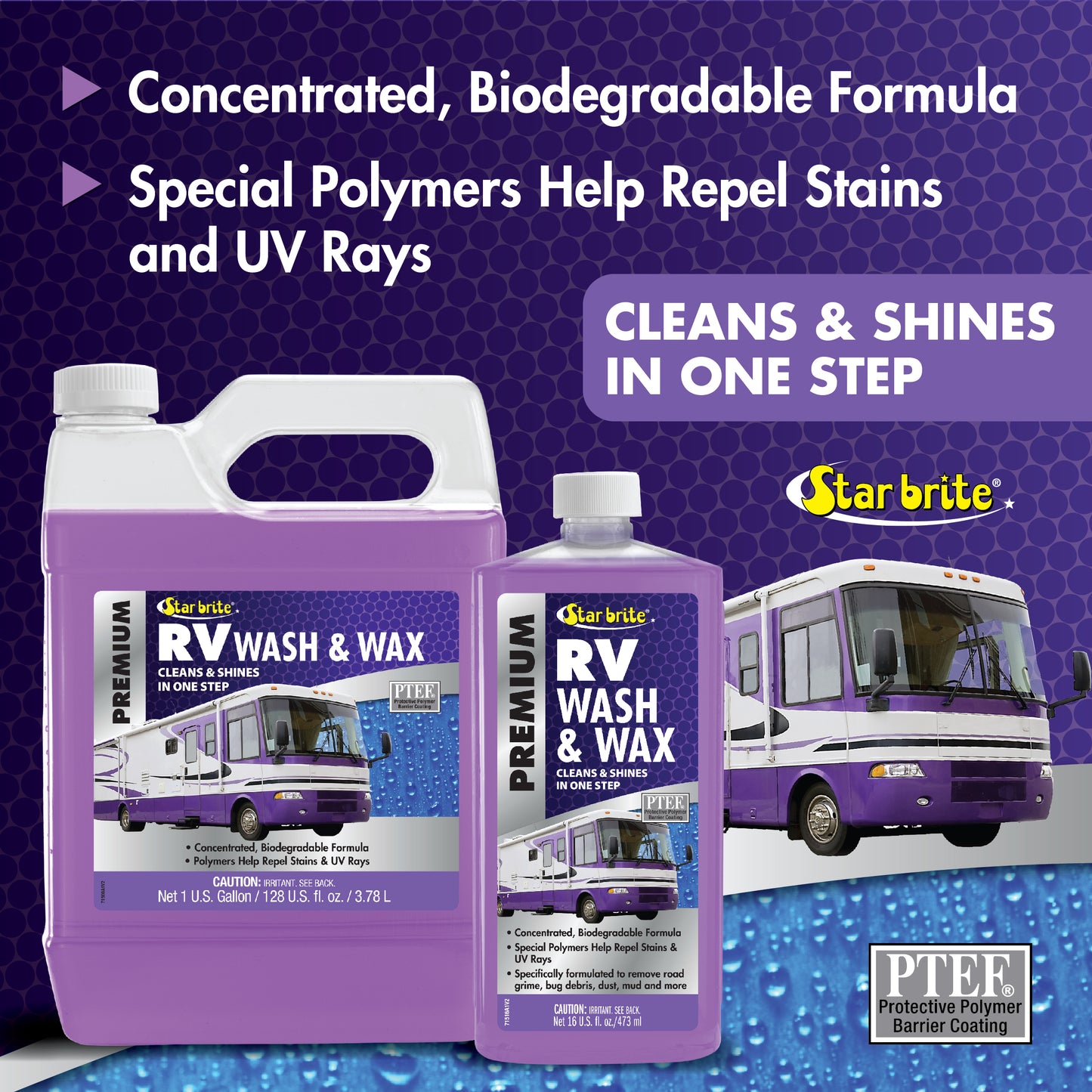 RV Wash & Wax - Concentrated Cleaner, UV Protection