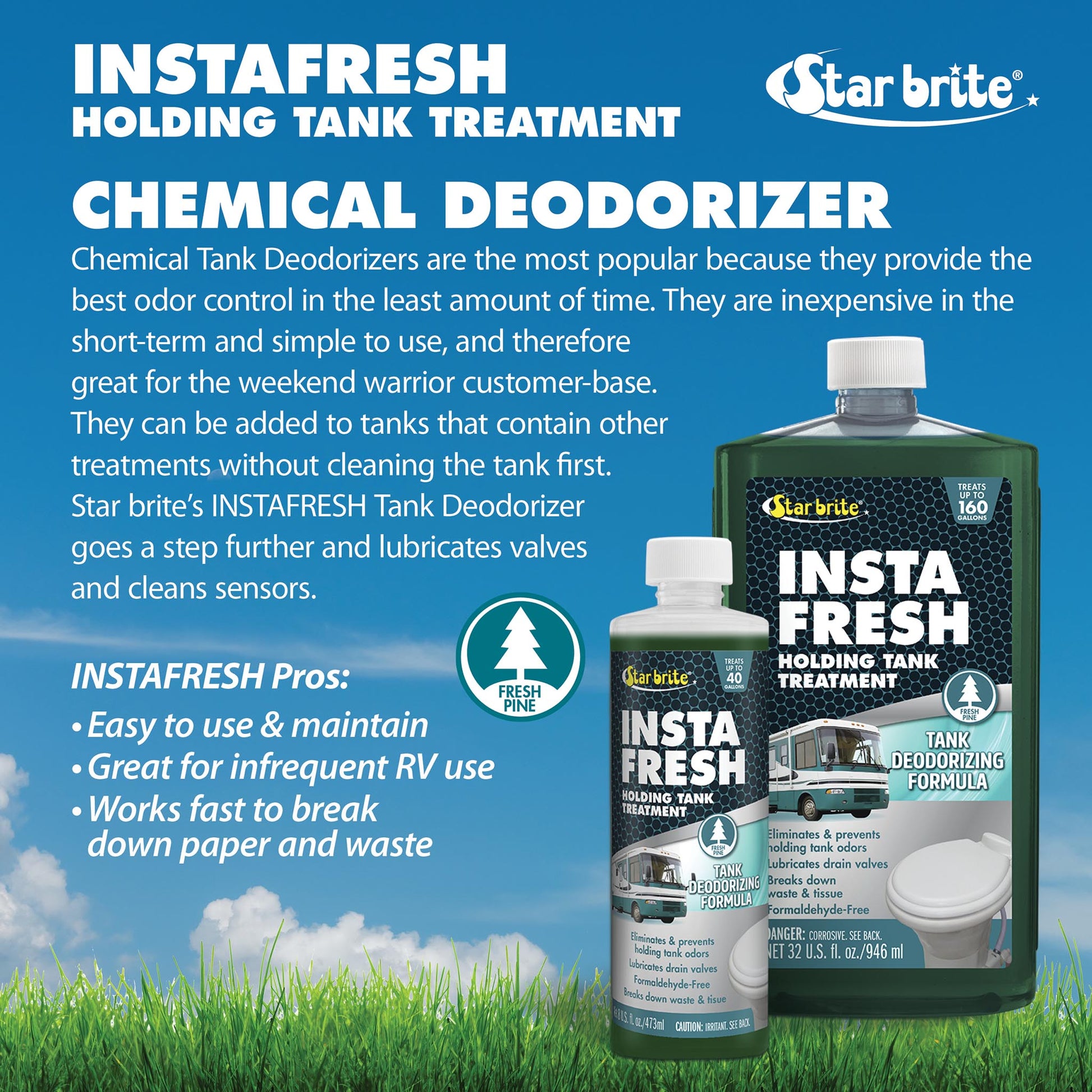 Instafresh Holding Tank Treatment - Fresh Pine Scent - Star brite Distributing, LLC