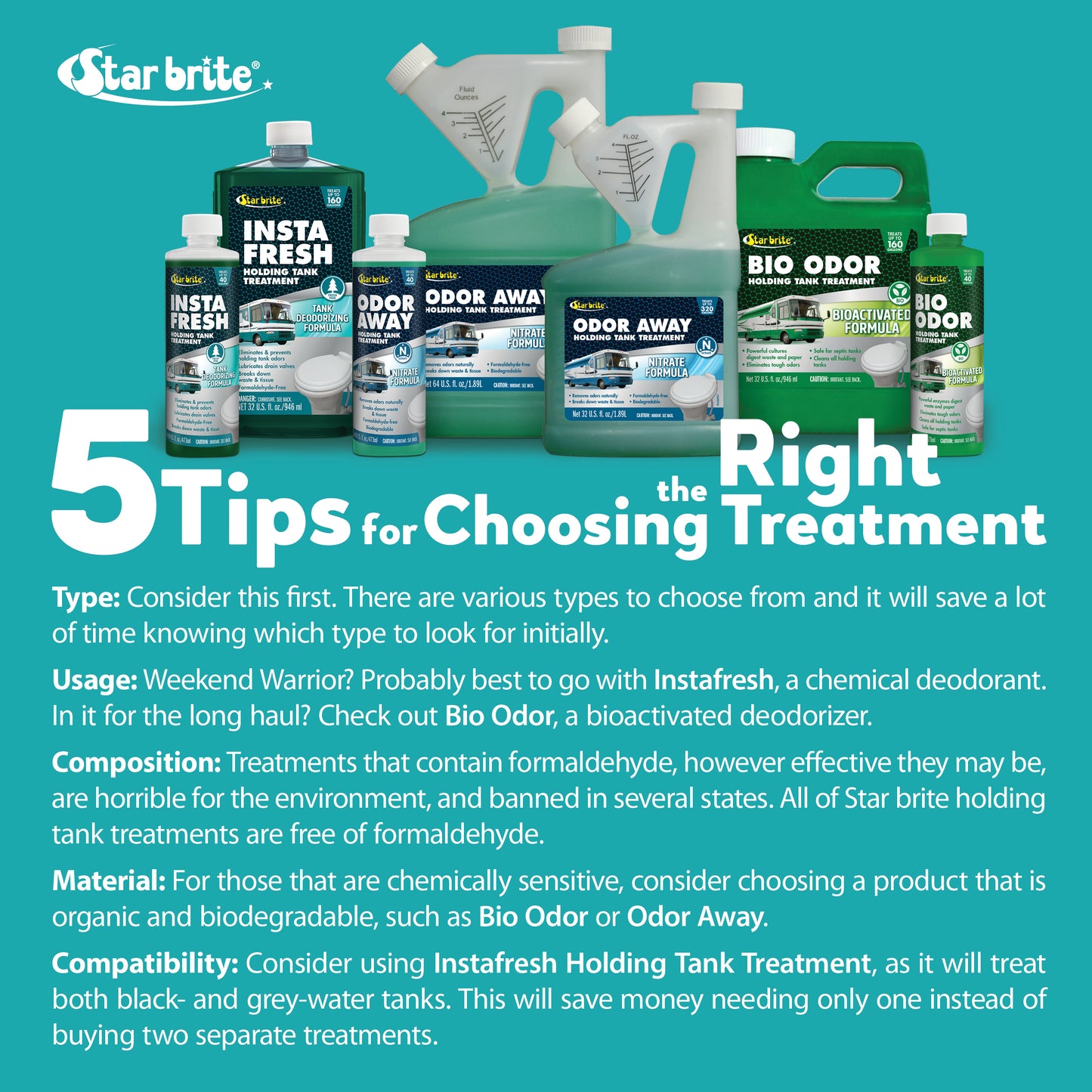 Odor Away Holding Tank Treatment - Nitrate Formula