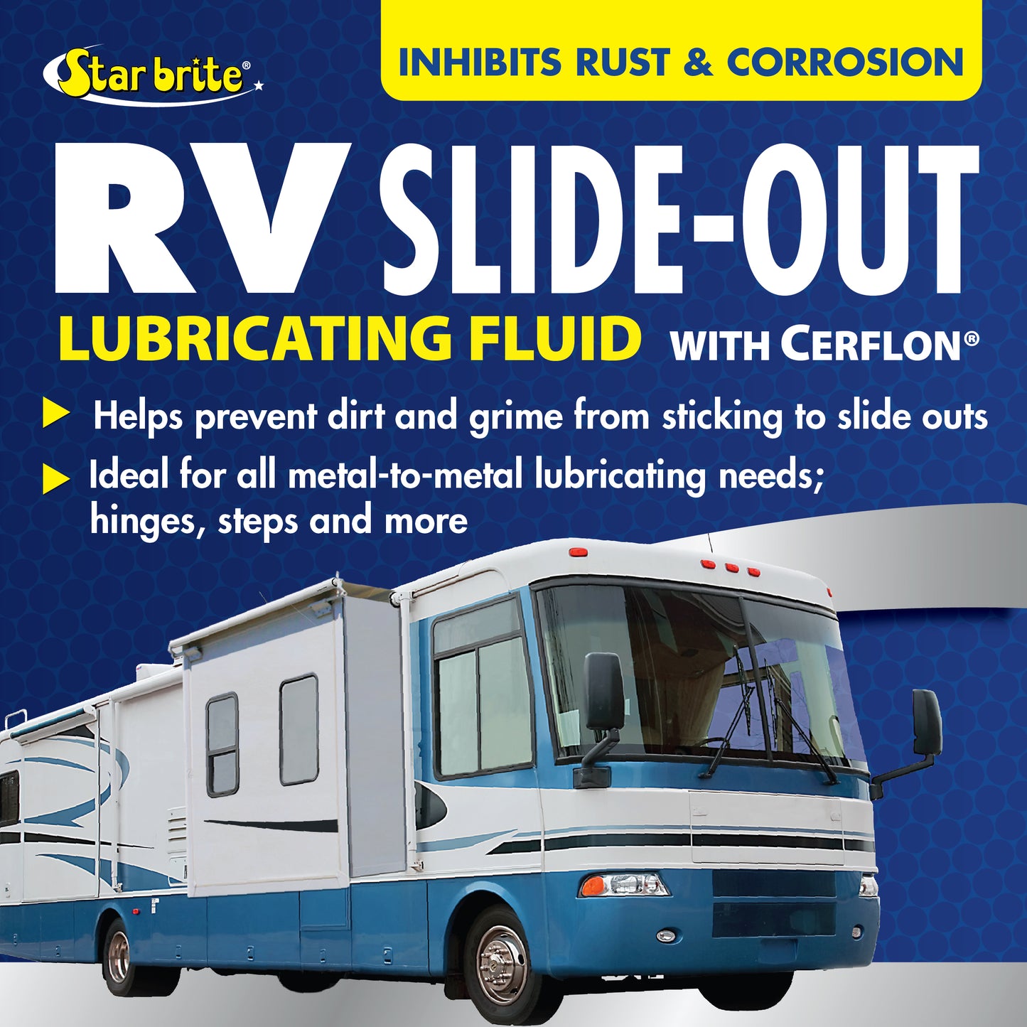 RV Slide-Out Lubricating Fluid with Cerflon