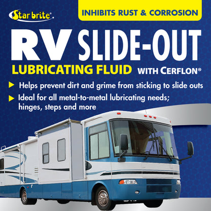 RV Slide-Out Lubricating Fluid with Cerflon