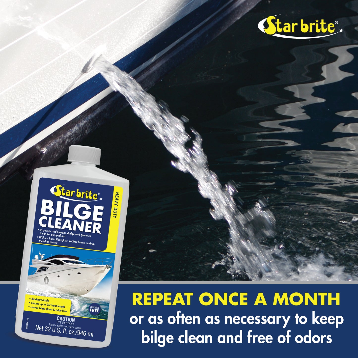 Heavy Duty Bilge Cleaner - Emulsifies Oil, Fuel, Grease