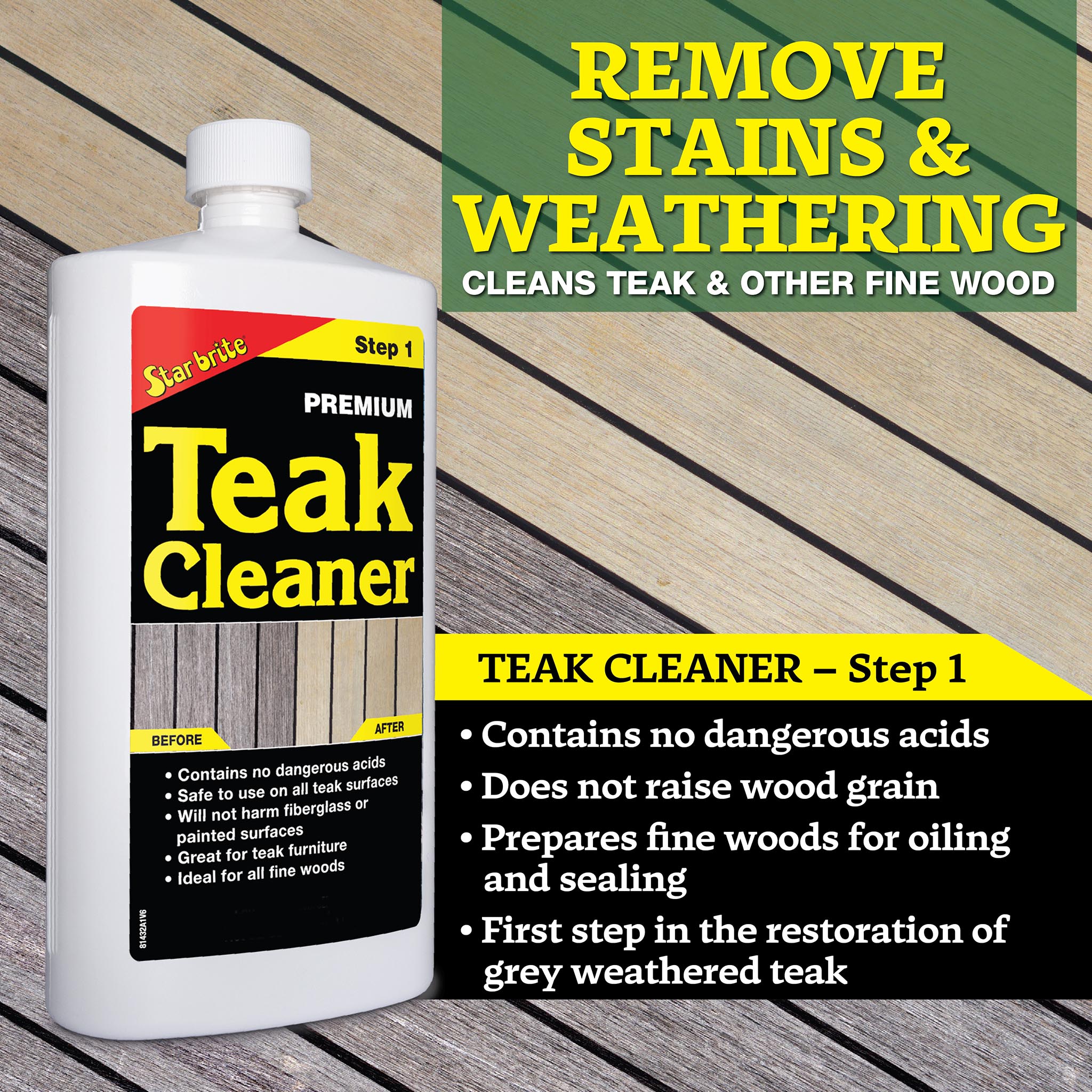 Premium Teak Cleaner - Step 1 – Star brite Distributing, LLC