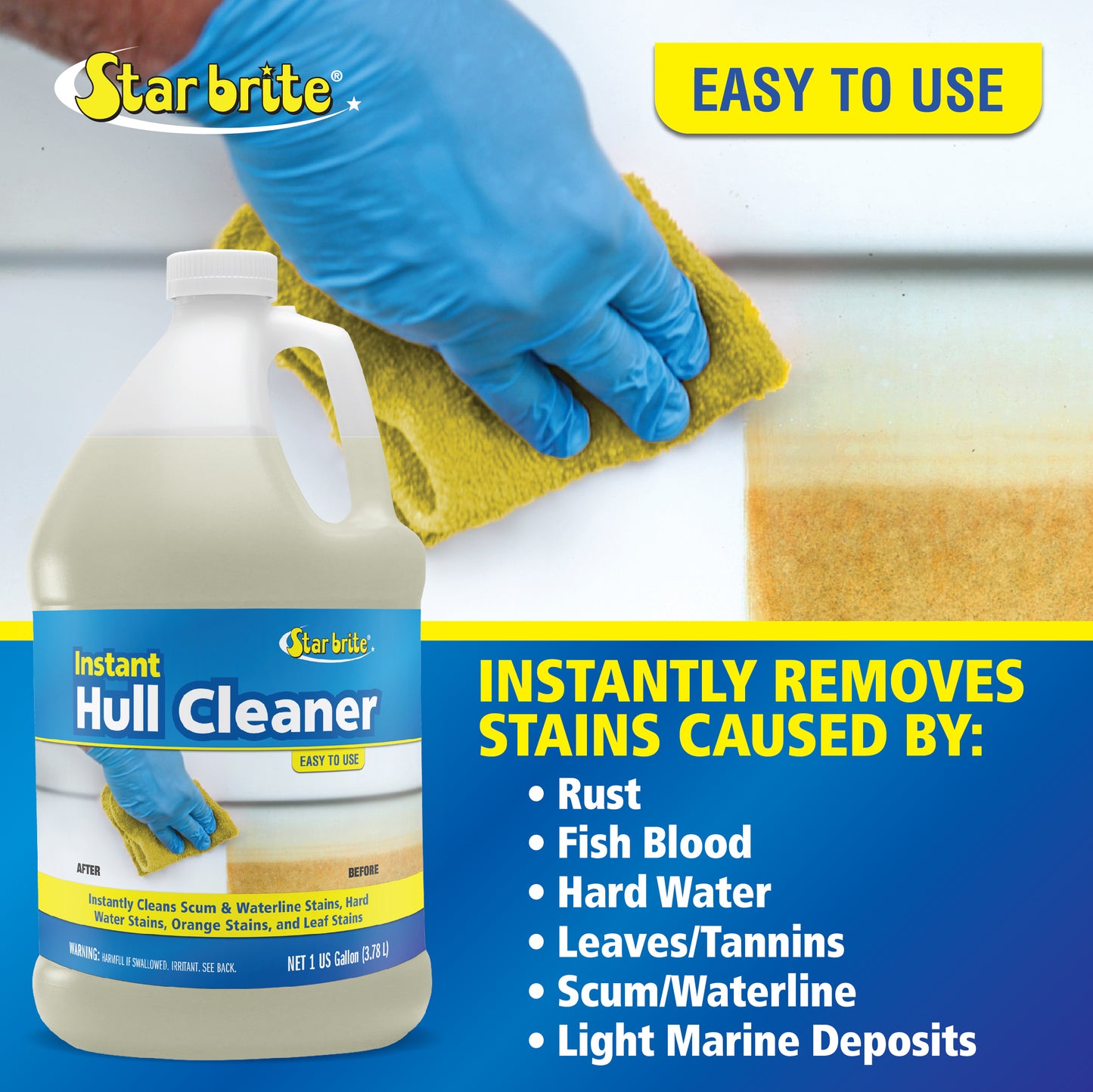 Instant Hull Cleaner - Wipe On, Rinse Off Formula