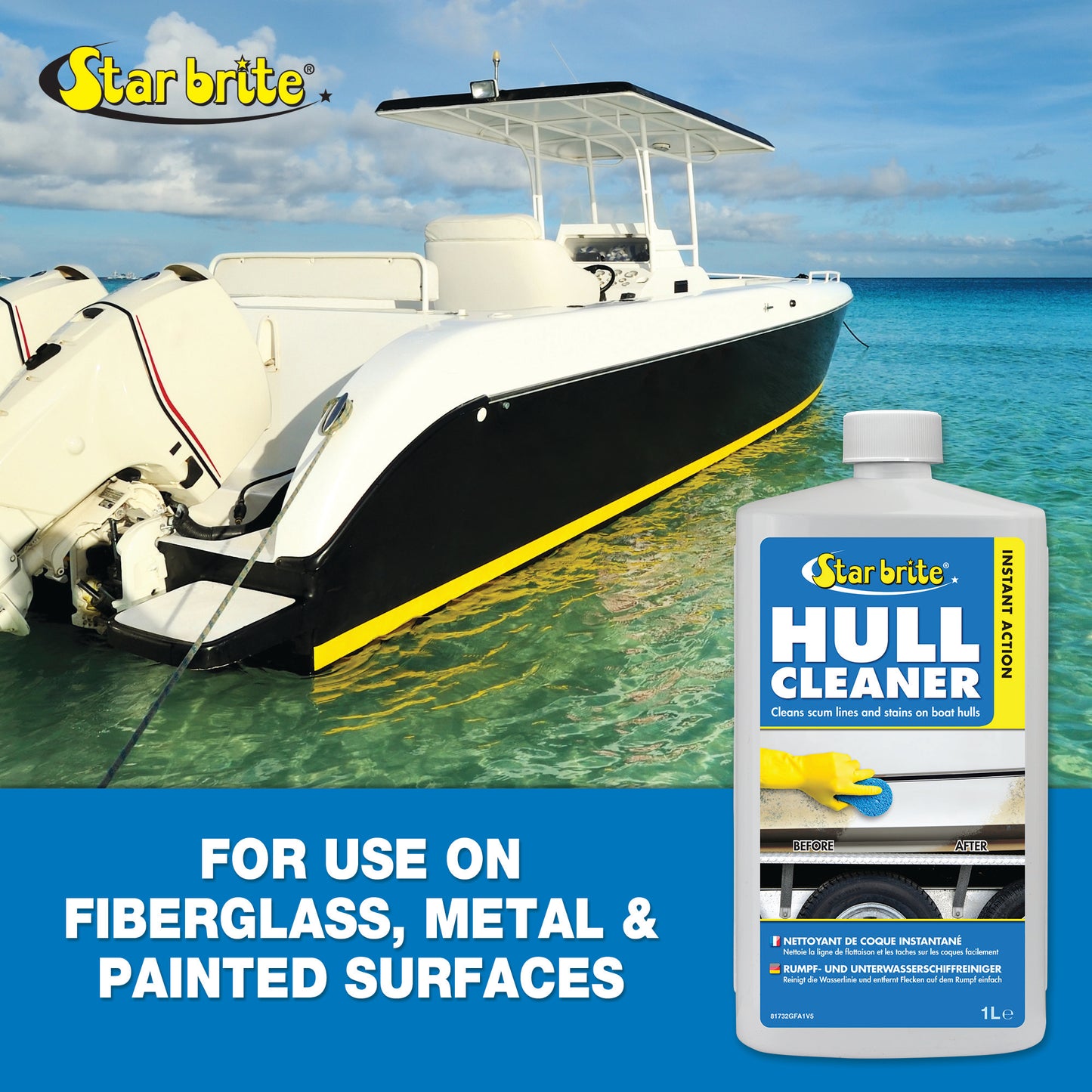 Instant Hull Cleaner - Wipe On, Rinse Off Formula