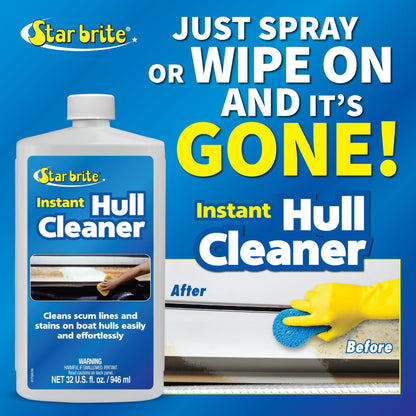 Instant Hull Cleaner - Wipe On, Rinse Off Formula - Star brite Distributing, LLC