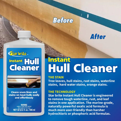 Instant Hull Cleaner - Wipe On, Rinse Off Formula - Star brite Distributing, LLC