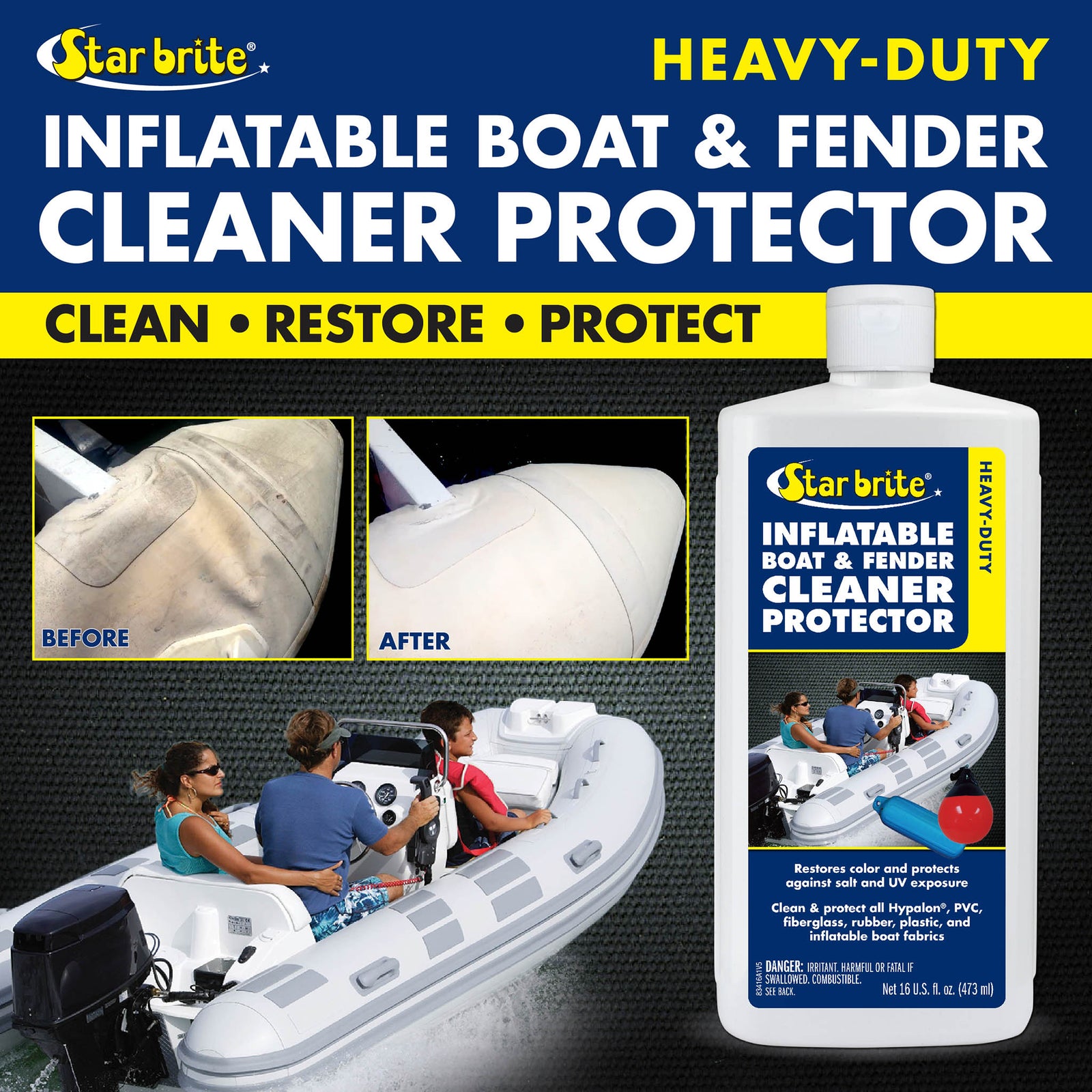 Heavy Duty Inflatable Boat & Fender Cleaner Protector