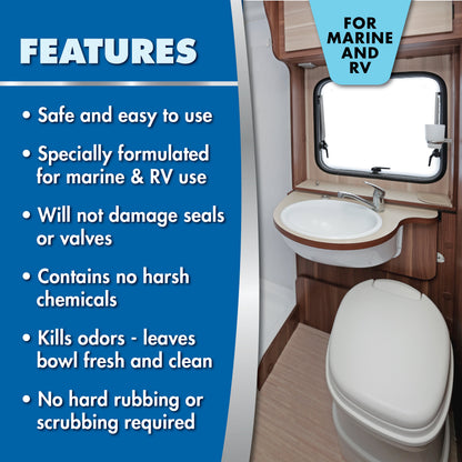 Toilet Bowl Cleaner - Boat, RV, & Portable Use