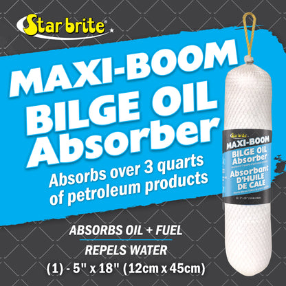 Bilge Oil Absorber Maxi-Boom - Absorbs Fuel, Diesel, Oil, Gas