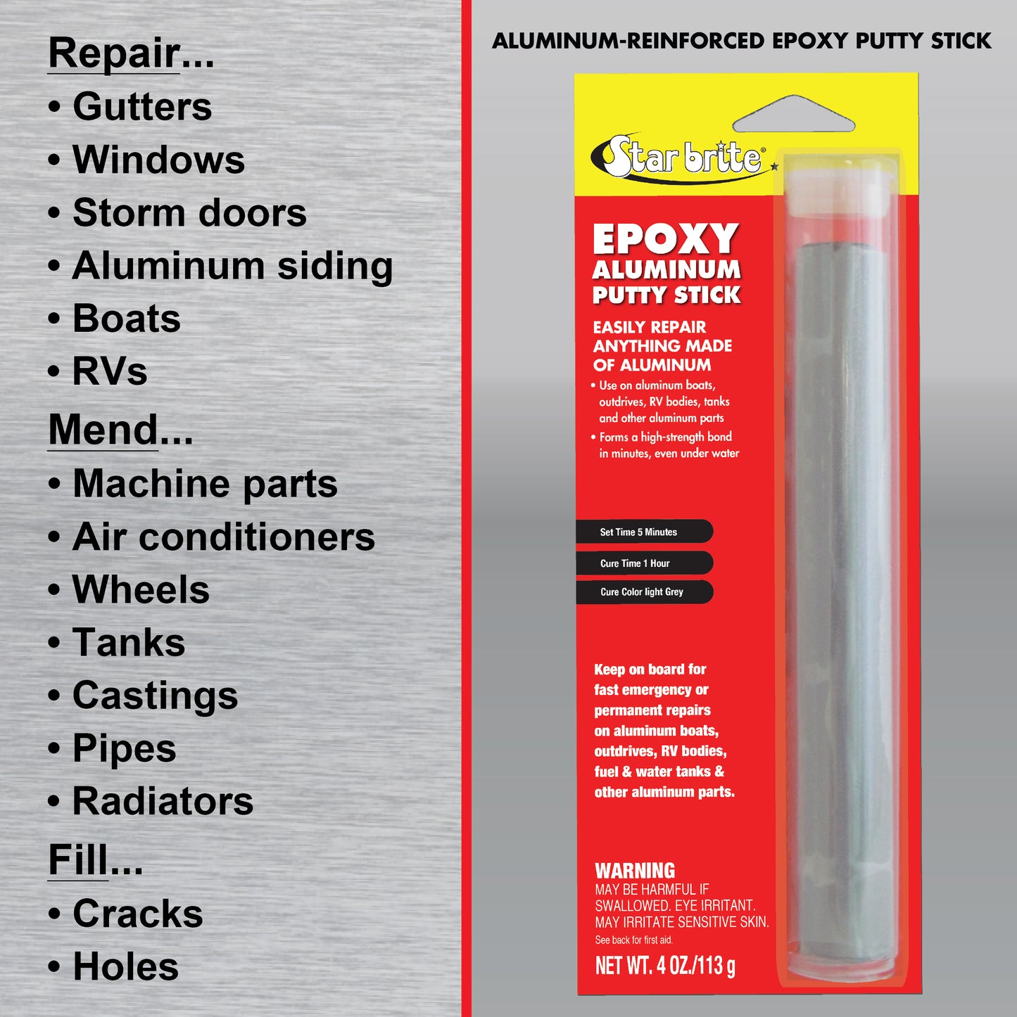 Waterproof Epoxy Aluminum Putty Stick