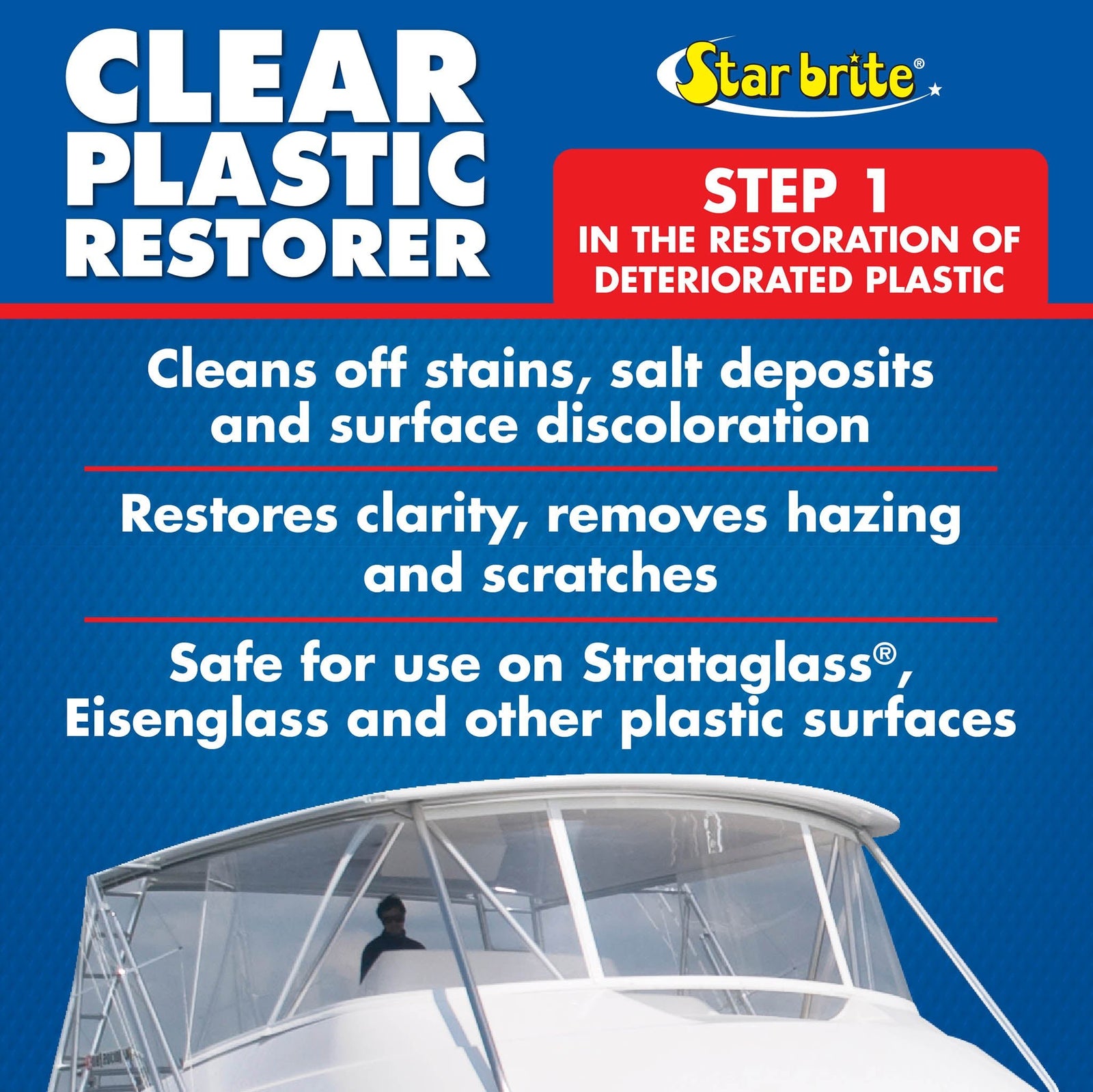Clear Plastic Restorer - Step 1 - Star brite Distributing, LLC