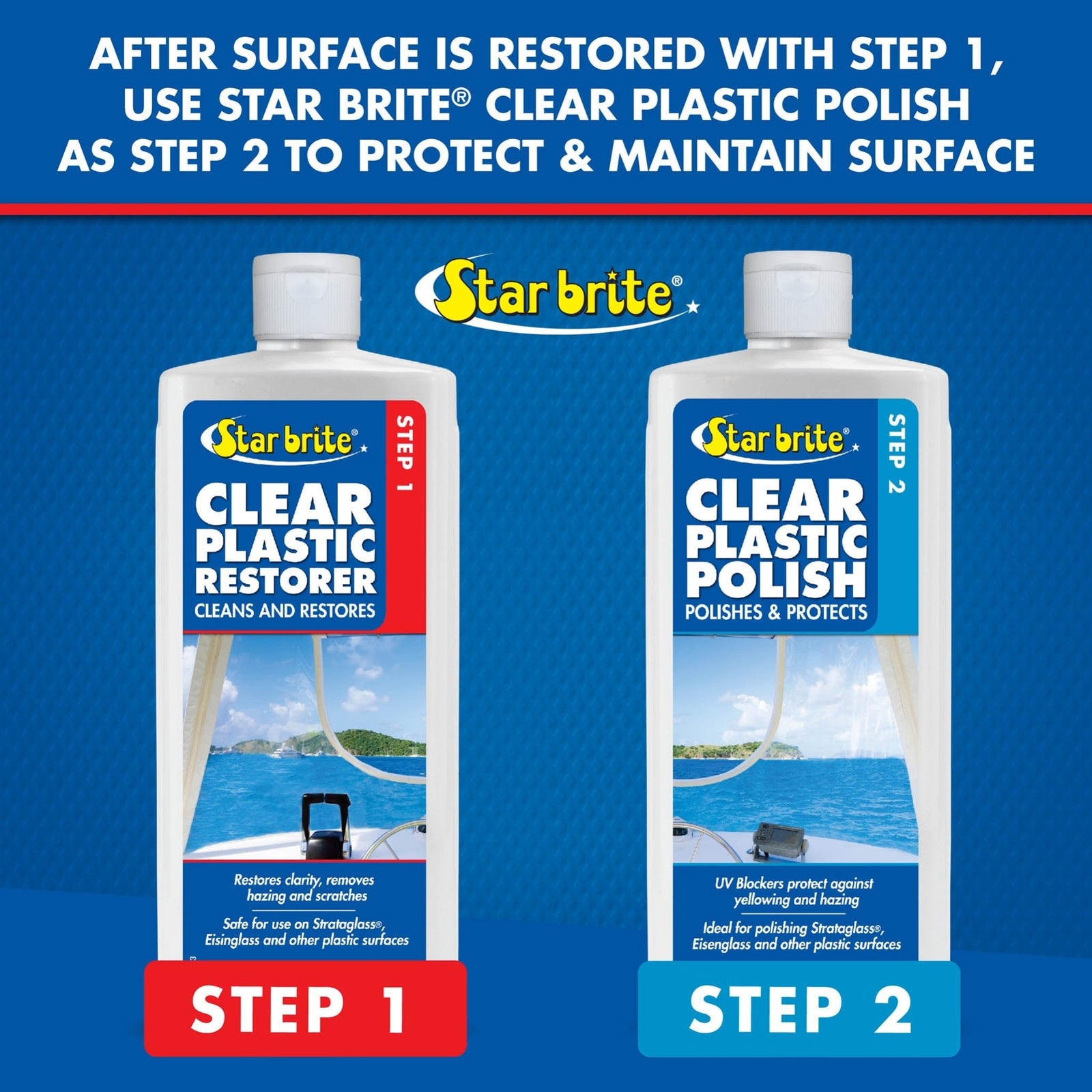 Clear Plastic Restorer - Step 1 - Star brite Distributing, LLC