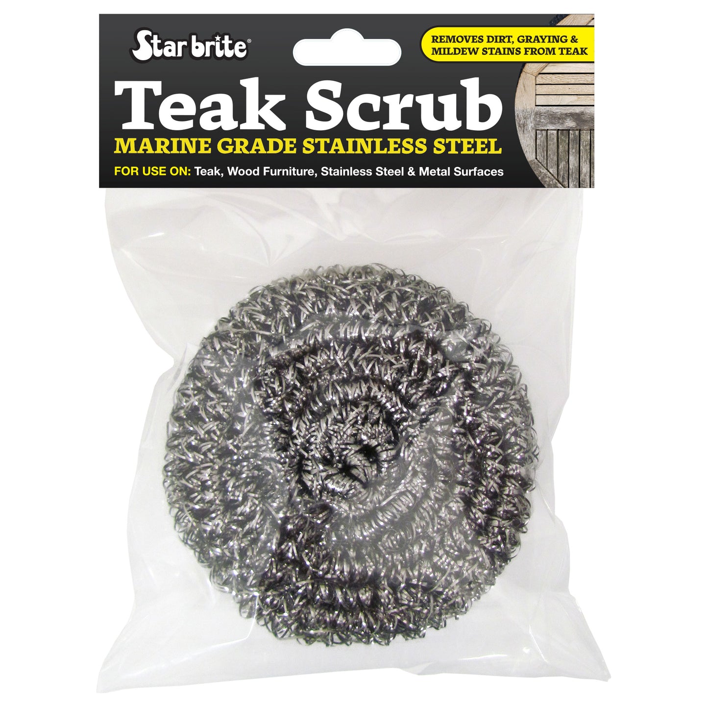 Marine Grade Stainless Steel Teak Scrub - Star brite Distributing, LLC