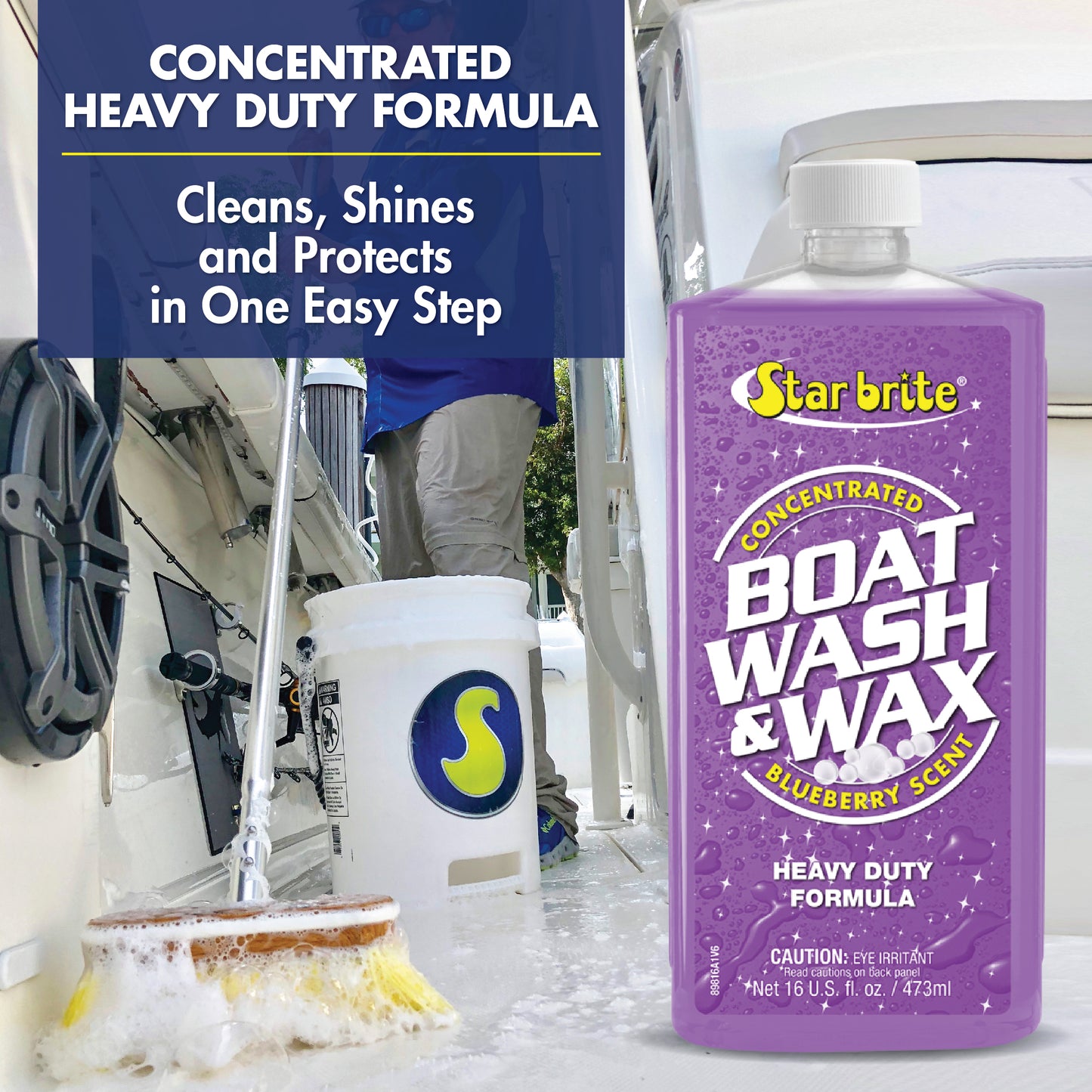Boat Wash & Wax - Heavy Duty Concentrate - Blueberry Scent