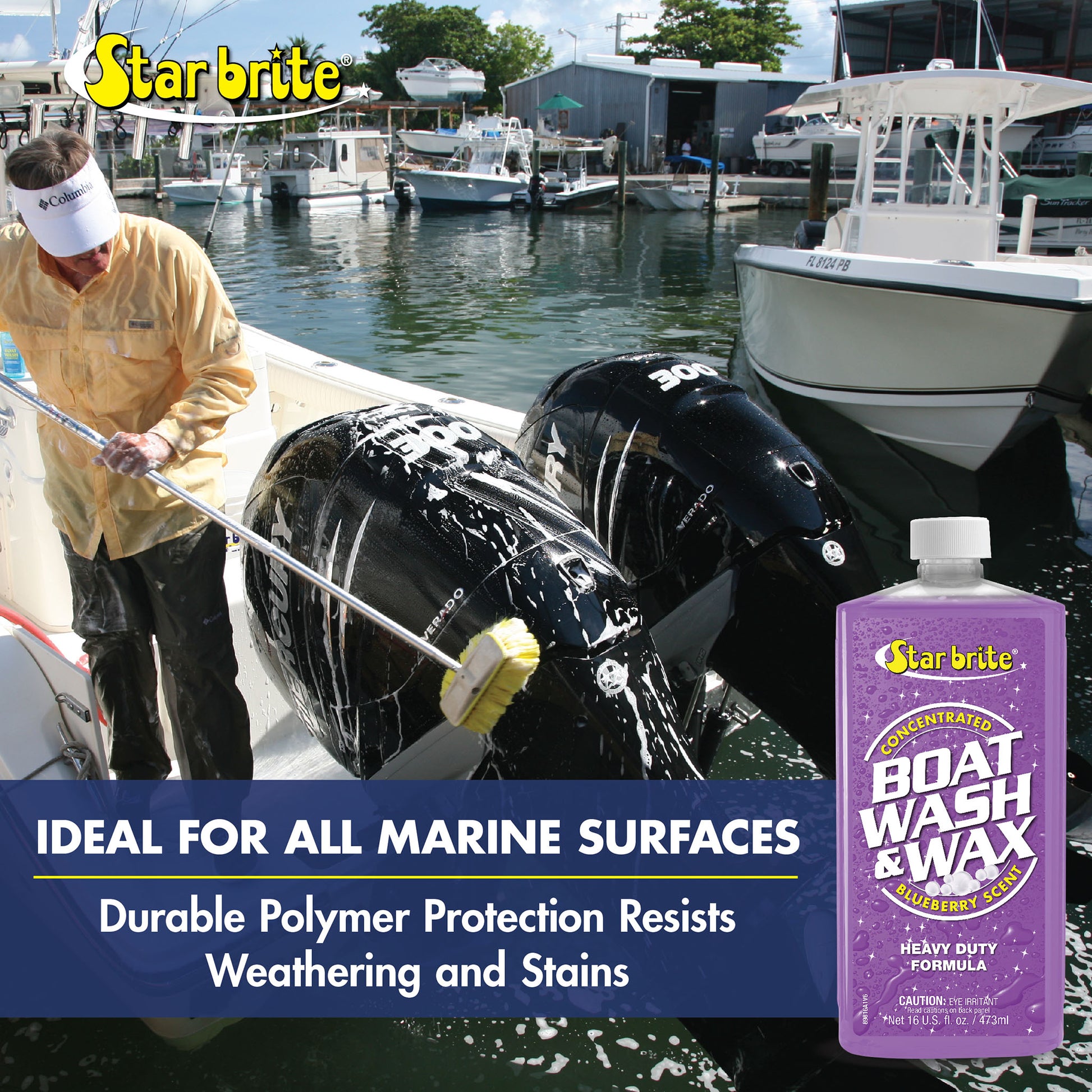 Boat Wash & Wax - Heavy Duty Concentrate - Blueberry Scent - Star brite Distributing, LLC