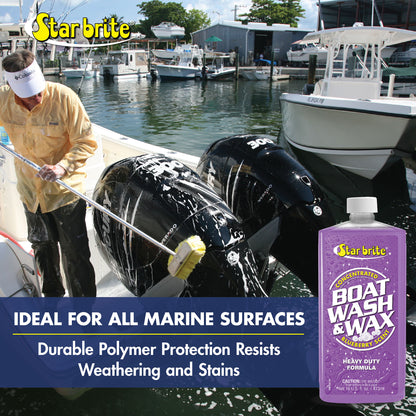 Boat Wash & Wax - Heavy Duty Concentrate - Blueberry Scent - Star brite Distributing, LLC
