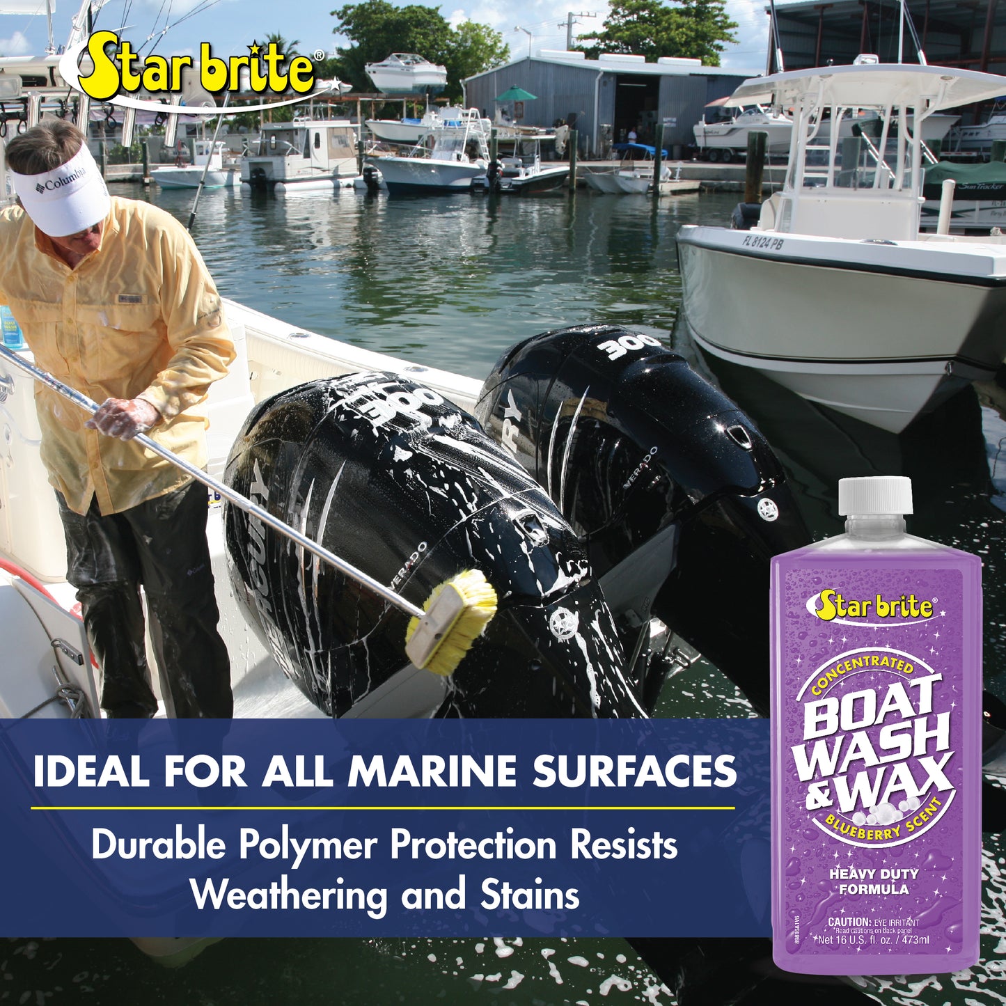 Boat Wash & Wax - Heavy Duty Concentrate - Blueberry Scent