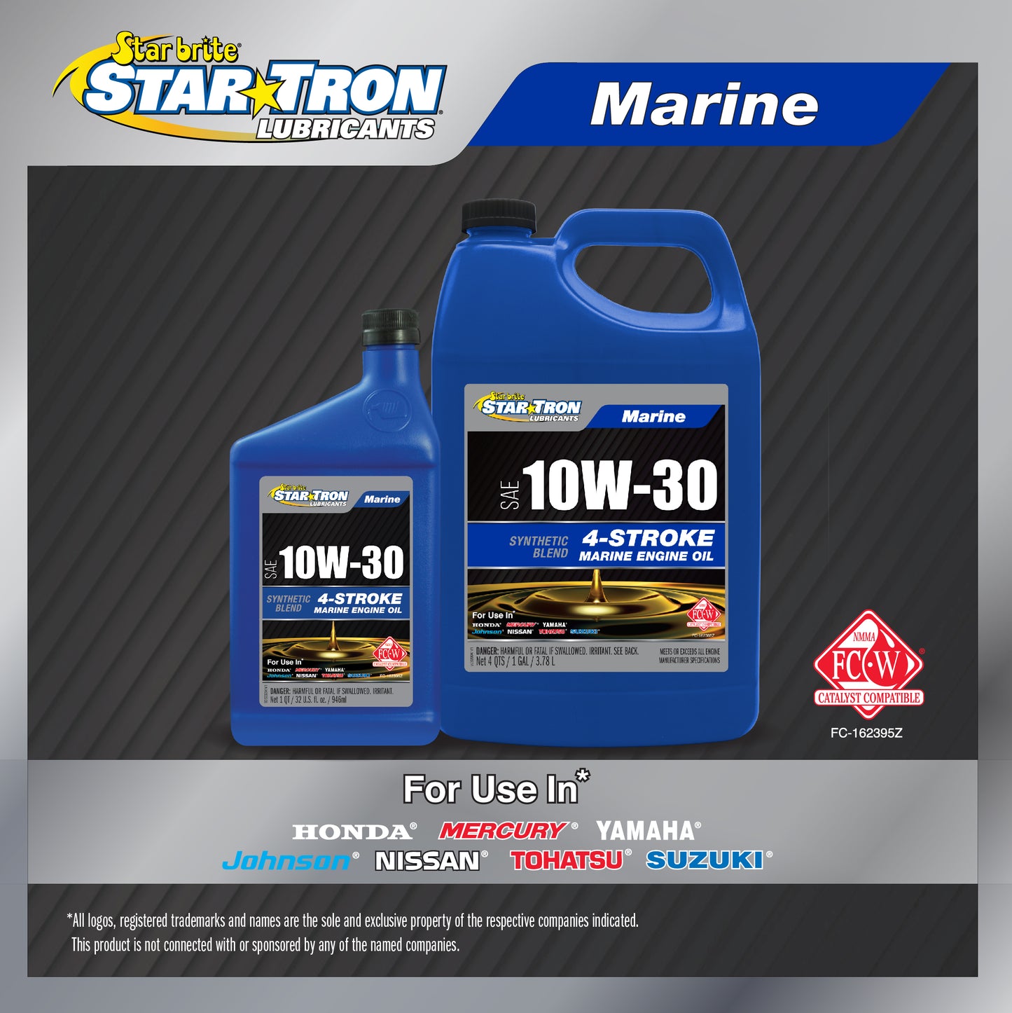 Star Tron 10W-30 Synthetic Blend Marine Oil – 4-Stroke Engine Protection