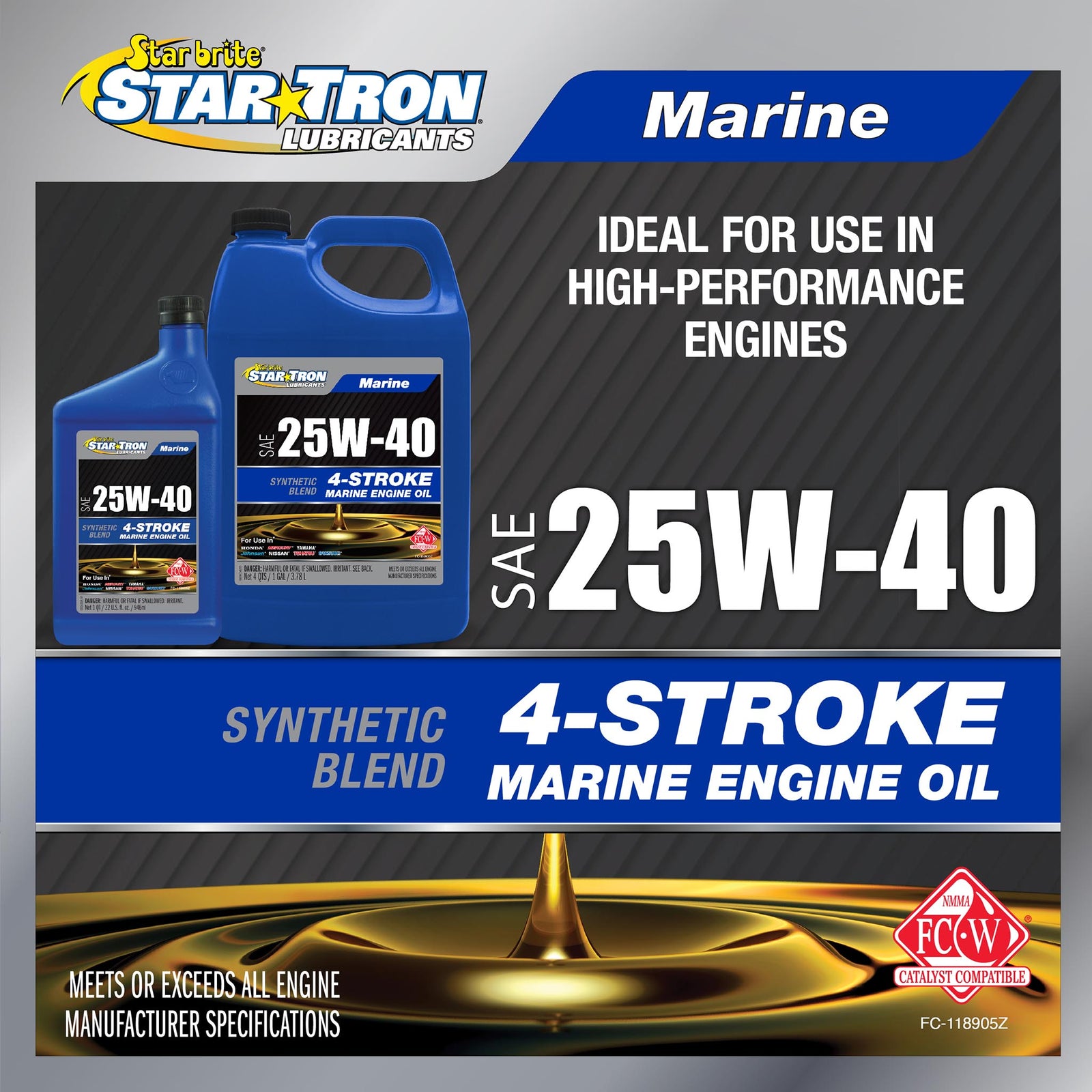 4-Stroke Marine Engine Oil 25W-40