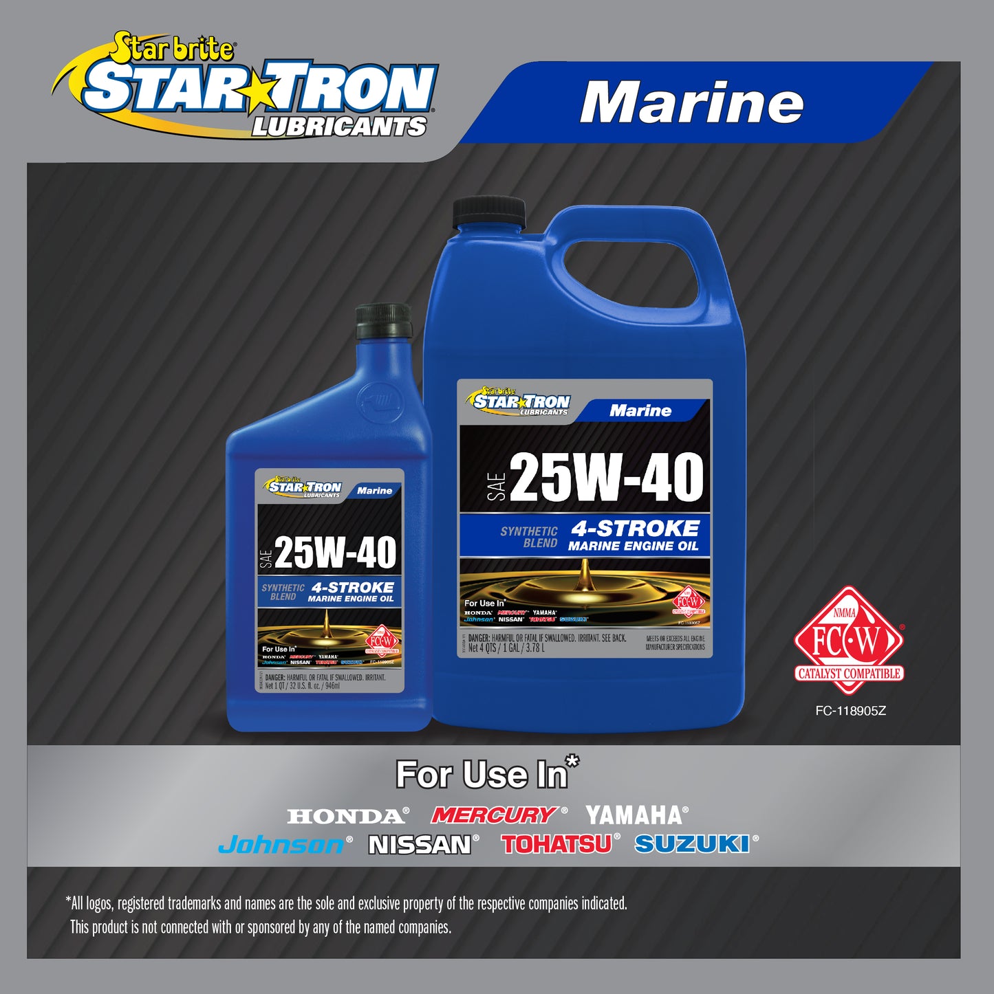 Star Tron 4-Stroke Marine Engine Oil 25W-40