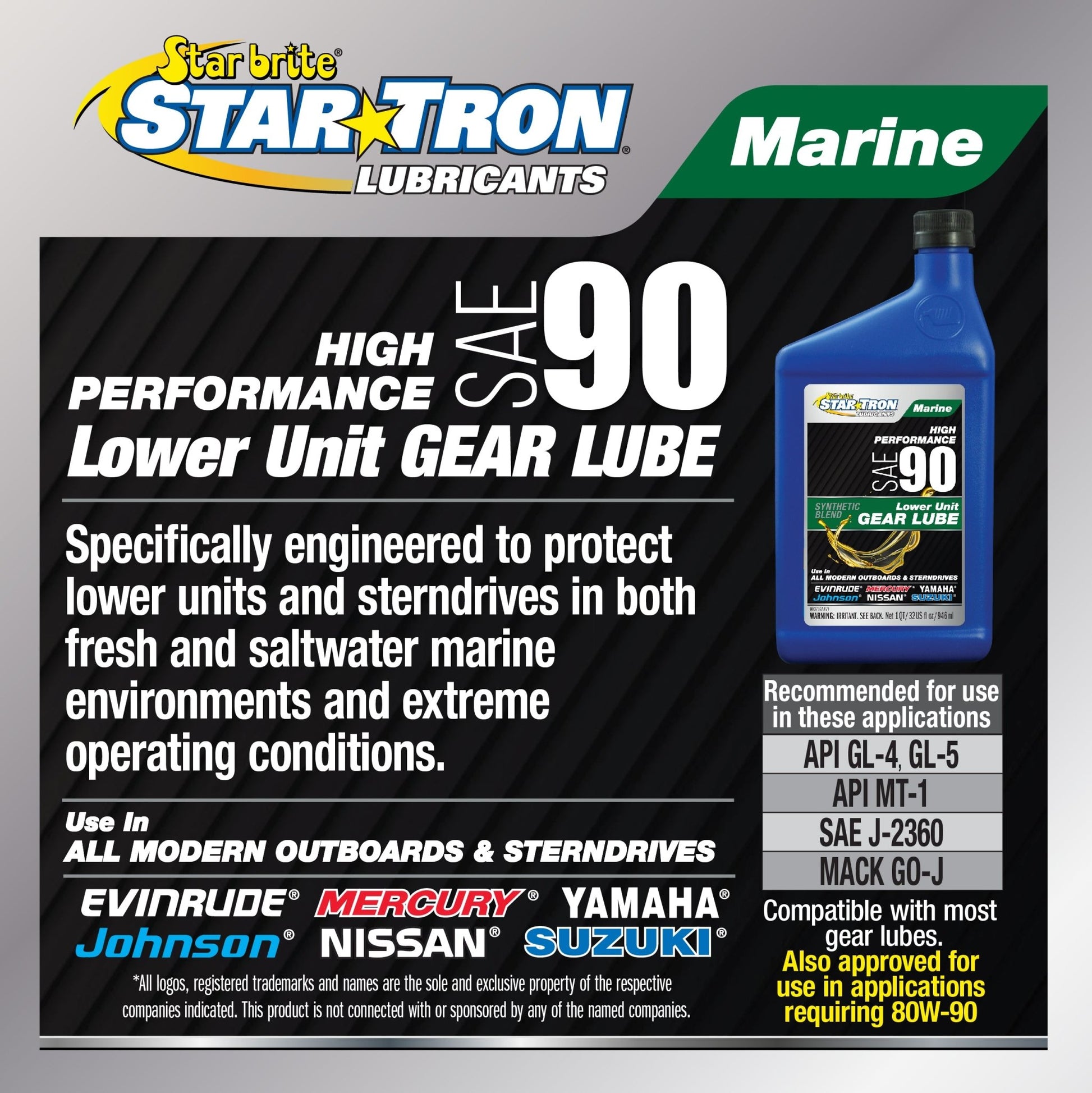 gear lube sae 90 SAE 90 Marine Gear Lube – Star brite Distributing, LLC
